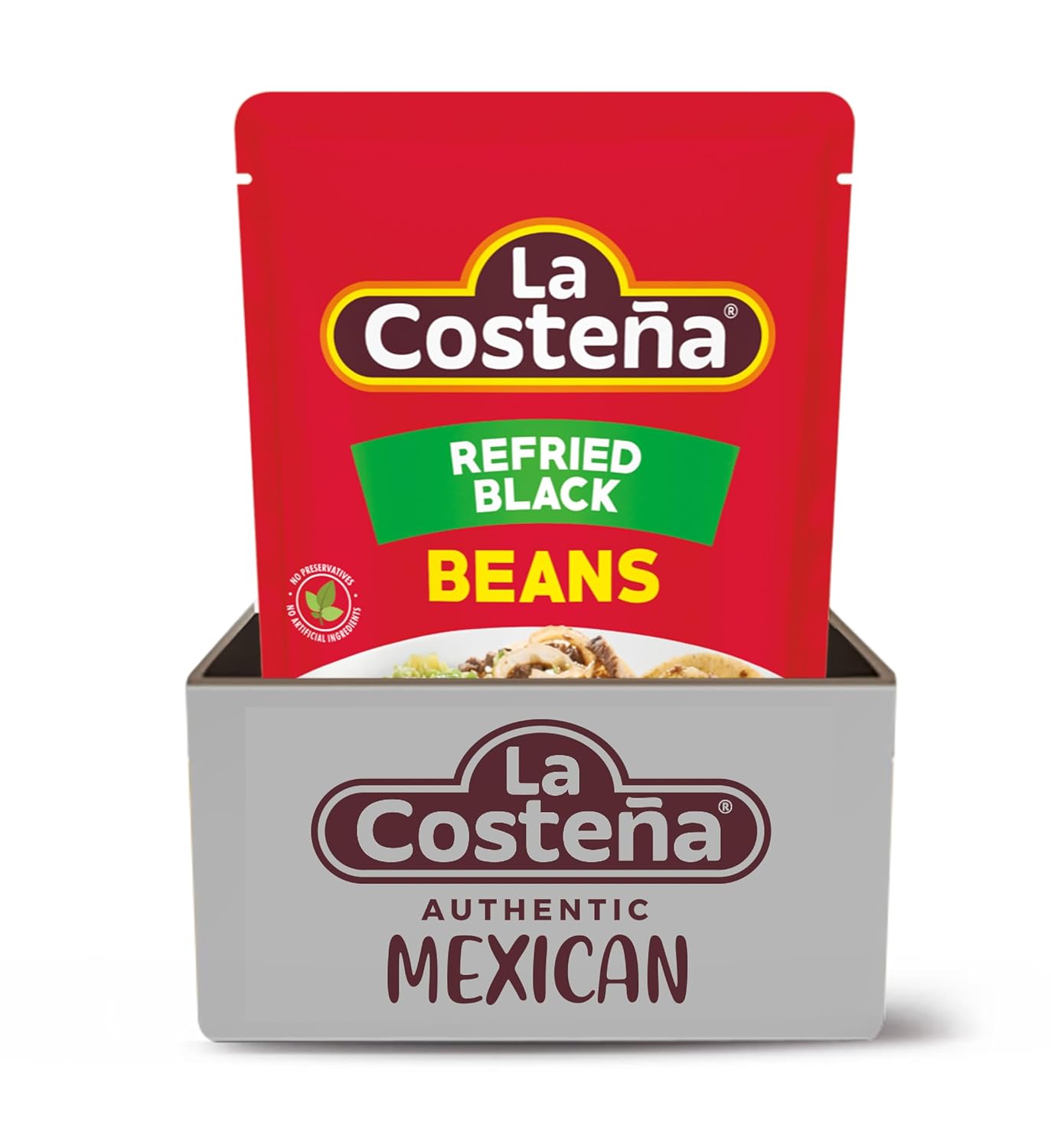 La Costeña Refried Black Beans case photo